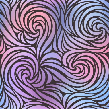 Soyut şekil ve renklerle kusursuz parlak bir arkaplan. Siyah, mavi, pembe, kırmızı.