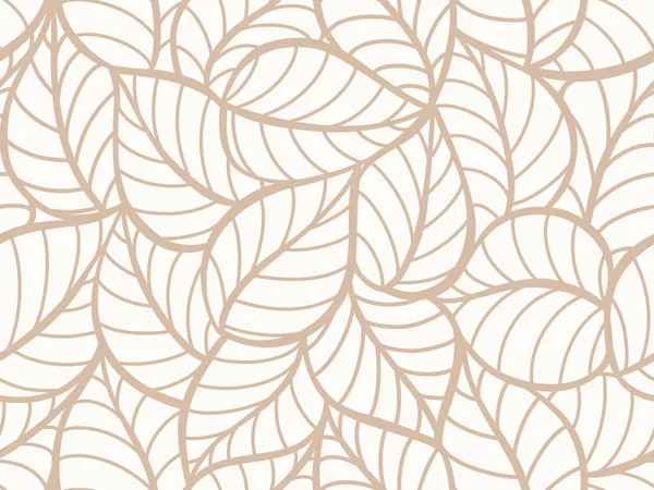 Nahtlose Graue Abstrakte Hintergrund Mit Weißen Blättern Durch Dünne Linien — Stockvektor