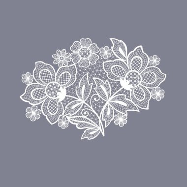 dantel çiçekler; ögeyi dekore et