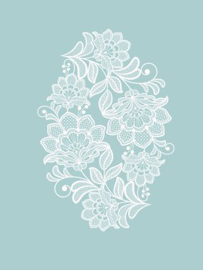 Davetiye dantel kartı için şablon çerçeve tasarımı. 
