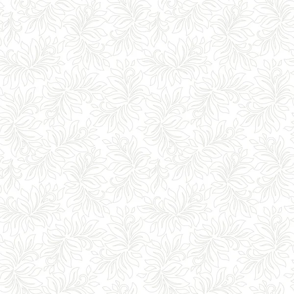 Motif Floral Abstrait Sans Couture Blanc Gris — Image vectorielle