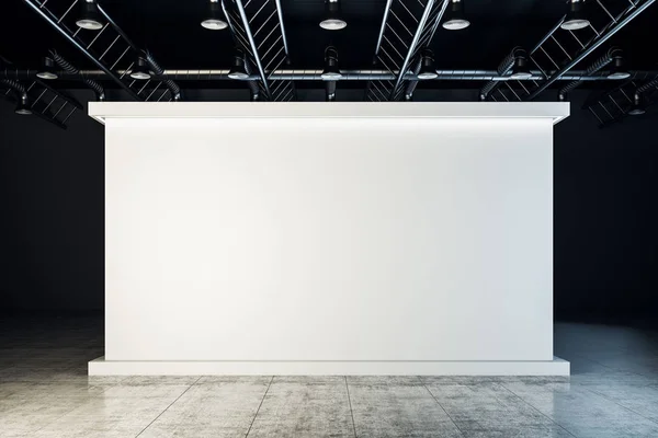 Interior Salão Exposição Branco Criativo Com Espaço Cópia Museu Arte — Fotografia de Stock