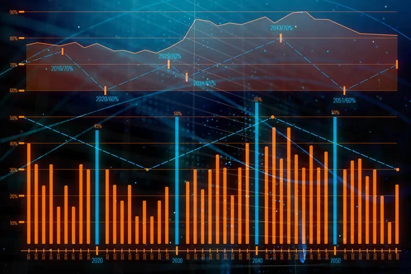 Δημιουργική Λαμπερό Διάγραμμα Forex Σχετικά Σκοτεινό Υφή Γραμμές Και Μπαρ — Φωτογραφία Αρχείου