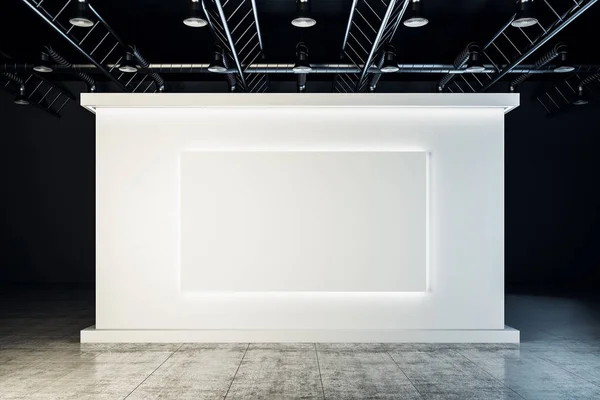 Contemporary White Exhibition Hall Interior Copy Space Museum Art Gallery — Stock Photo, Image