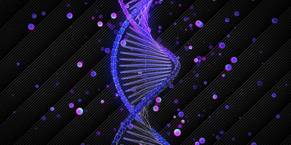 Wissenschaftsmedizin Und Technologiekonzept Abstrakter Dna Hintergrund Darstellung — Stockfoto