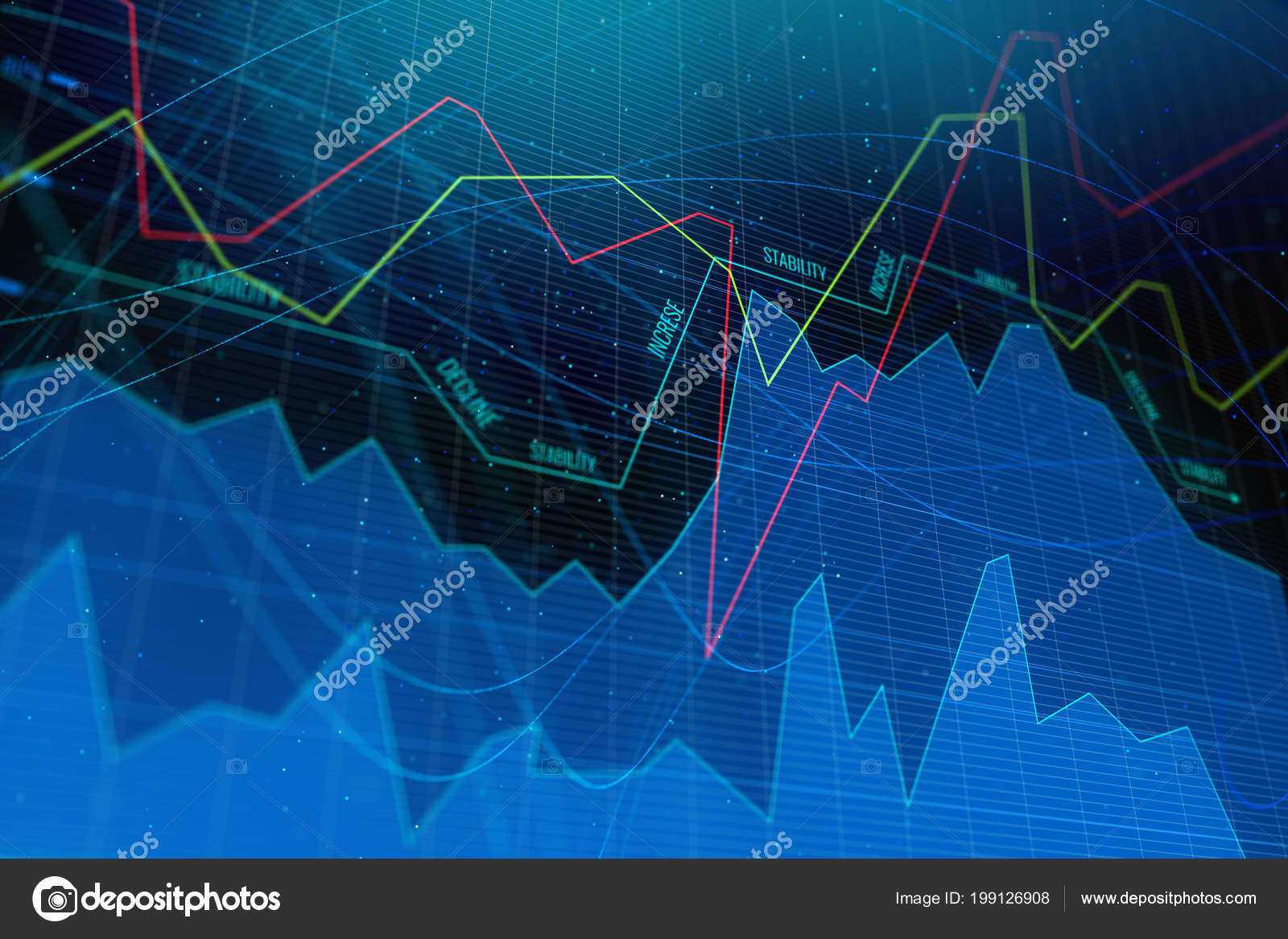Notion Analyse Des Statistiques Des Finances Arriere Plan Graphique - 