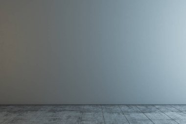 İç boş beton duvar ile. Galeri kavramı. Alay etmek yukarıya, 3d render 