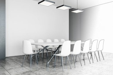 Yaratıcı ofis iç taslağını. Mimari ve tasarım kavramı. 3D render 