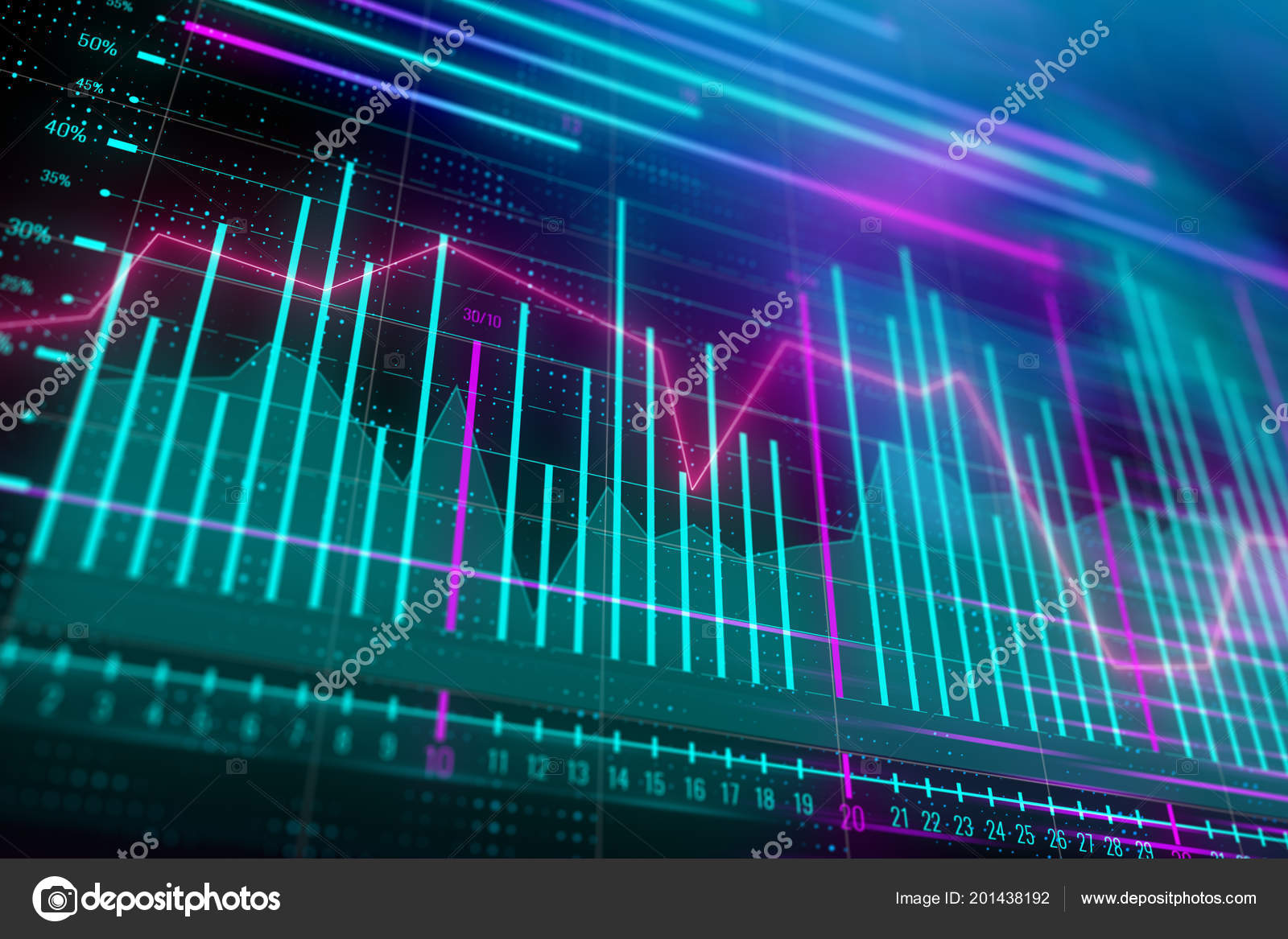 Creative For!   ex Chart Background Analysis Money Concept Rendering - 