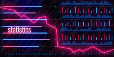 Yaratıcı forex grafik arka planı. Analiz ve büyüme kavramı. 3D render 