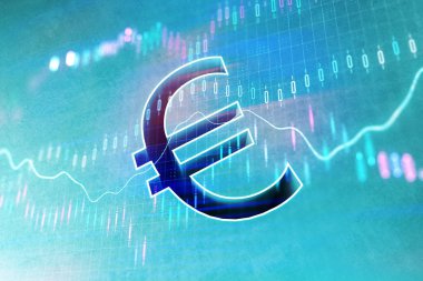 Soyut mali grafik arka planı, dolar işareti. 3D render