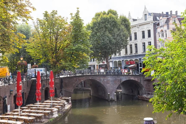 Canales Característicos Típicos Amsterdam Los Países Bajos — Foto de Stock