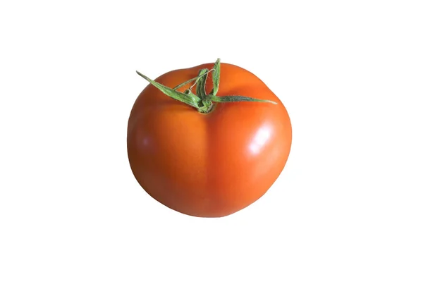 Tomate Mûre Rouge Isolée Sur Fond Blanc Blanc — Photo