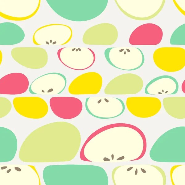 リンゴとシームレスなベクトルパターン — ストックベクタ