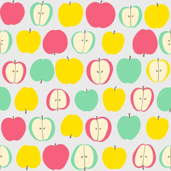 苹果无缝线矢量图案 — 图库矢量图片