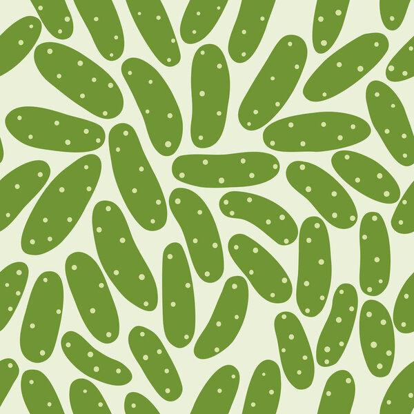 Seamless vector pattern with cucumbers