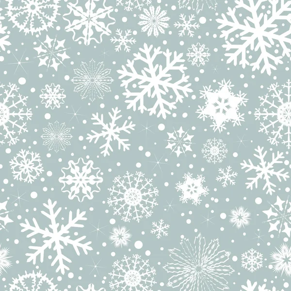 Seamless Pattern Snowflakes — Stock Vector