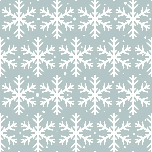 Seamless Pattern Snowflakes — Stock Vector