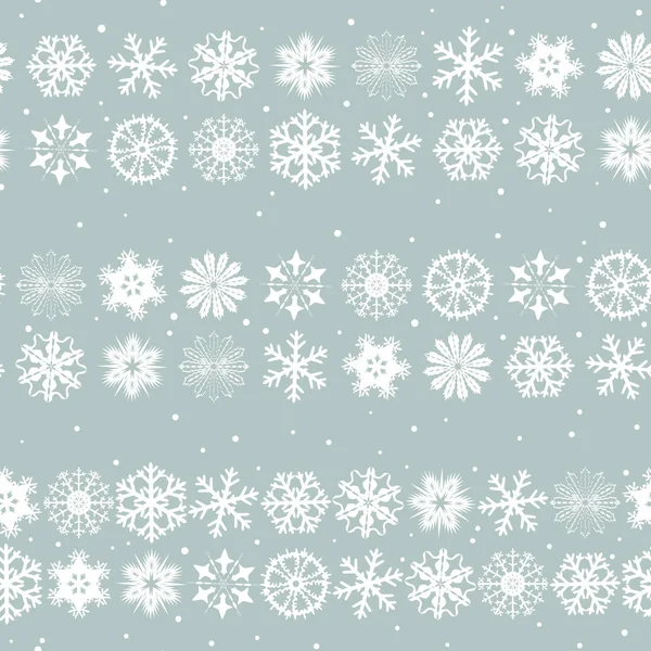 Seamless Pattern Snowflakes — Stock Vector