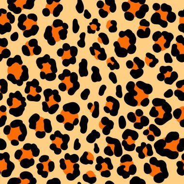 Hayvan baskısı, leopar lekeleri, vektör dikişsiz desen