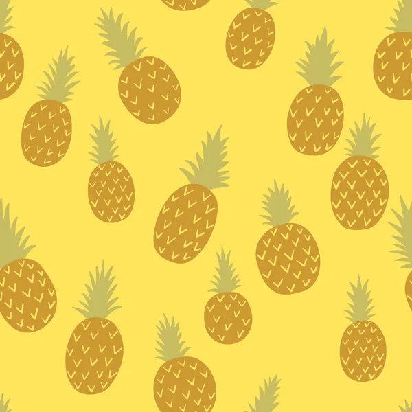 Seamless pattern with pineapples — Stock Vector