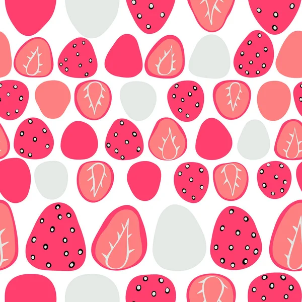 Modèle Sans Couture Vectoriel Coloré Avec Des Fraises — Image vectorielle