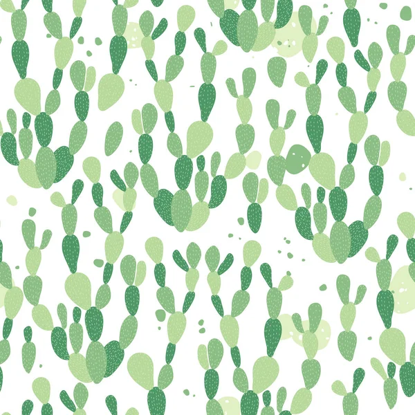 Modello Vettoriale Senza Soluzione Continuità Con Cactus — Vettoriale Stock