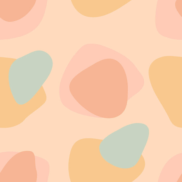Seamless pattern with abstract shapes