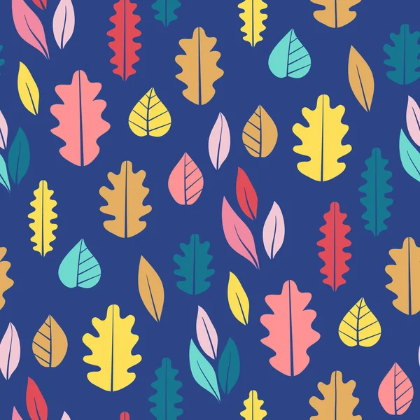 Seamless Vector Pattern Leaves — Stock Vector