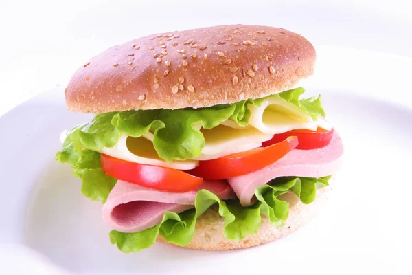 Beyaz background.fast gıda sosisli sandviç