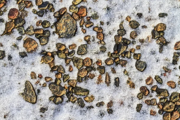 Tekstury kamieni i śnieg — Zdjęcie stockowe