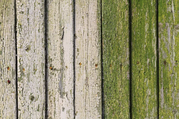 Gradiente de tinta verde em placas de madeira — Fotografia de Stock