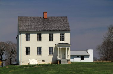 Sharpsburg, Md 14 Nisan: Dr Miller çiftlik evi, Antietam ulusal savaş, parçası bazı en vahşi Amerikan İç Savaşı sırasında 14 Nisan 2018 Sharpsburg, MD mücadele tanık
