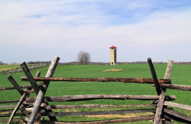 Sharpsburg, Md 14 Nisan: Büyük bir kule Antietam ulusal savaş, genel bir görünümünü sunar böylece daha iyi bu anahtar-in iç savaş savaş 14 Nisan 2018 Sharpsburg, Md anlaşılmasını sağlayan