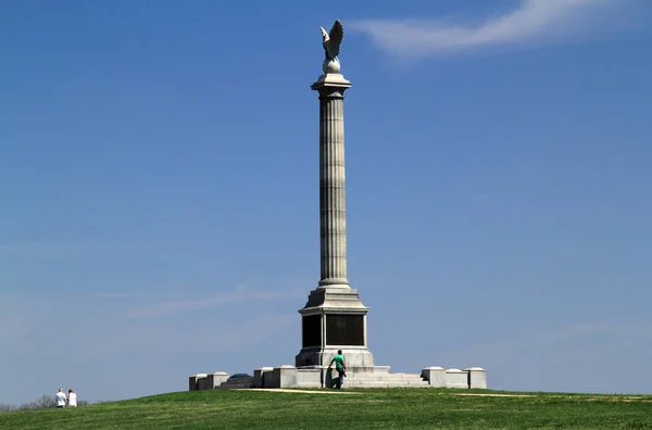 Sharpsburg Abril Monumento Estado Nova York Homenageia Milhares Homens Que — Fotografia de Stock