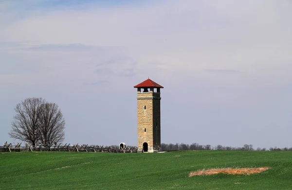 Sharpsburg Nisan Büyük Bir Kule Antietam Ulusal Savaş Genel Bir — Stok fotoğraf