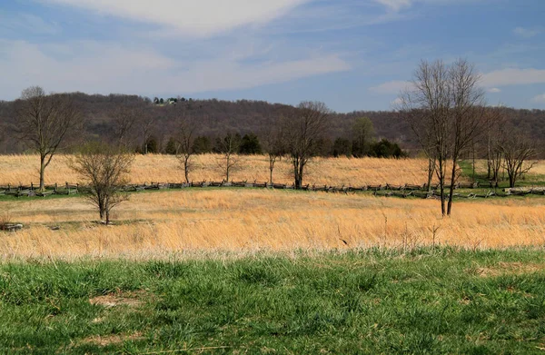 Sharpsburg 4月14日 在马里兰州农村的这个和平的领域曾经目睹了美国内战史上最致命的一天战役 安提塔姆2018年4月14日在 Sharpsburg 的战役 — 图库照片
