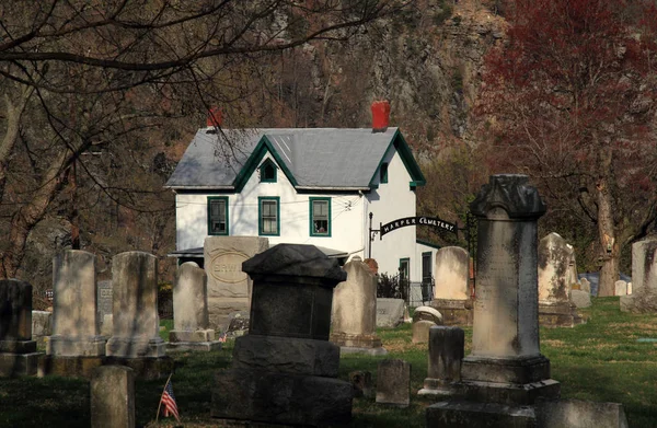 Harpers Ferry April Der Harpers Friedhof Mit Blick Auf Die — Stockfoto