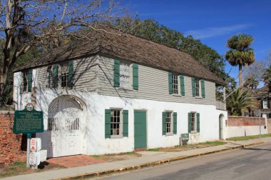 St Augustine, Fl - Şubat 10: The Gonzalo-Alvarez, iddia bırakır en eski ikamet içinde şehir St Augustine, Florida St. Augustine, Fl 10 Şubat 2018 olarak resimde House,