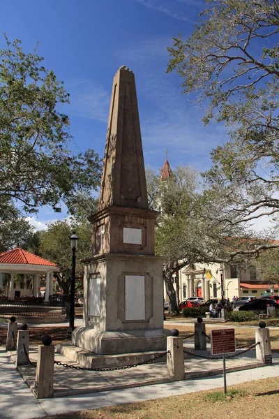 Augustine Febrero Monumento Guerra Confederado 1879 Ubicado Plaza Principal San —  Fotos de Stock