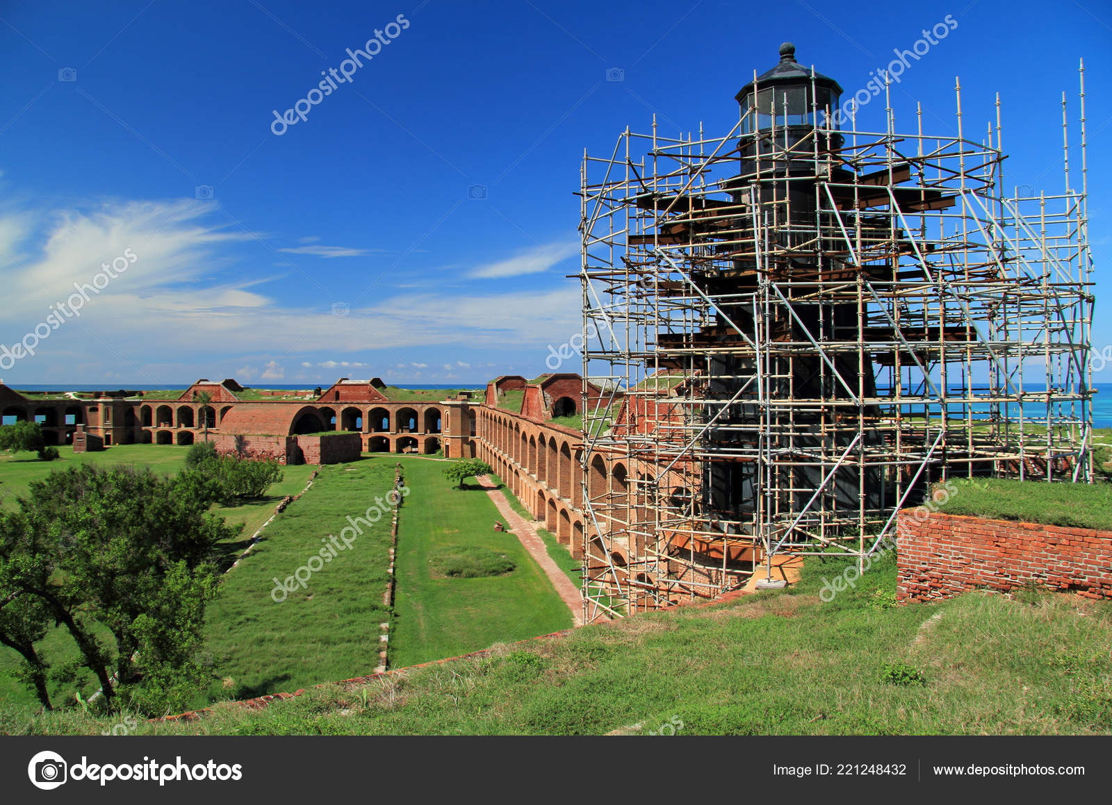 Garden Key Lighthouse Which Sits Atop One Bastions Fort