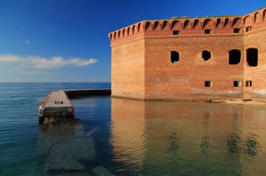 Located on Garden Key in Dry Tortugas National Park, Fort Jefferson is perhaps the most isolated and intricately built of all the Civil War era military fortifications constructed in the United States clipart