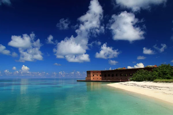 Trädgård Nyckel Nationalparken Dry Tortugas Ligger Fort Jefferson Kanske Mest Stockbild