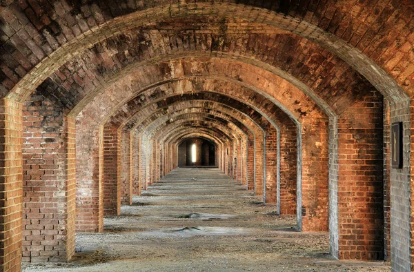 Trädgård Nyckel Nationalparken Dry Tortugas Ligger Fort Jefferson Kanske Mest Royaltyfria Stockbilder