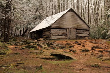 Tarihi Noah Ogle homestead Cherokee Orchard Road büyük Smokey Dağları Milli Parkı'nda, Gatlinburg, Tennessee uğrak yeri