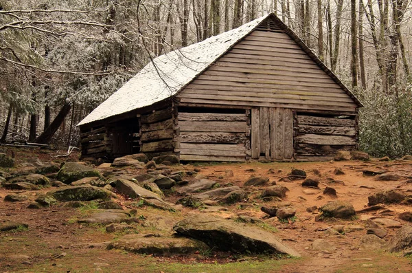 Tarihi Noah Ogle homestead Cherokee Orchard Road büyük Smokey Dağları Milli Parkı'nda, Gatlinburg, Tennessee uğrak yeri