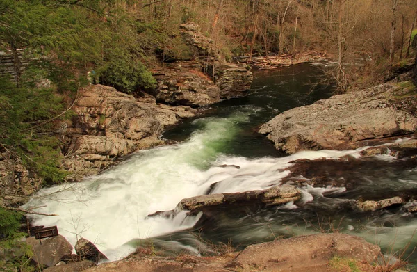 Částečně Nachází Great Smokey Mountains National Park Little River Nabízí — Stock fotografie