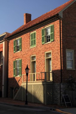 Lexington, Va - Nisan 18: Stonewall Jackson House, burada resimde, Lexington Virginia tarihi kasabasında önemli bir dönüm noktası ve popüler turistik 18 Nisan 2018 Lexington, Va
