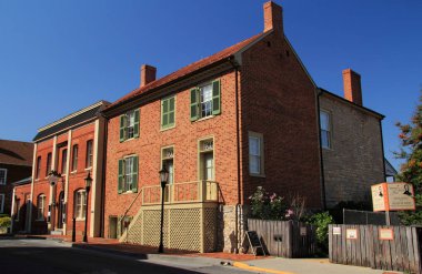 Lexington, Va - Nisan 18: Stonewall Jackson House, burada resimde, Lexington Virginia tarihi kasabasında önemli bir dönüm noktası ve popüler turistik 18 Nisan 2018 Lexington, Va