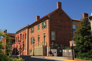 Lexington, Va - Nisan 18: Stonewall Jackson House, burada resimde, Lexington Virginia tarihi kasabasında önemli bir dönüm noktası ve popüler turistik 18 Nisan 2018 Lexington, Va